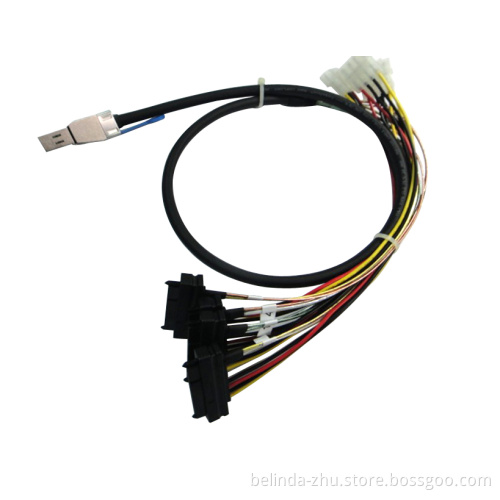 Qsfp Sff-8436 to 4X SATA Cable Crossover Breakout